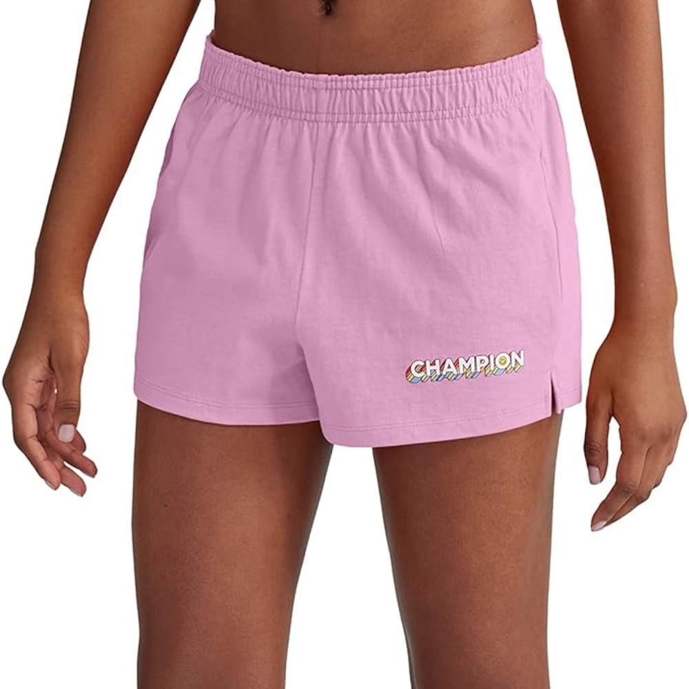 Champion Women's Athletic Shorts in Light Pink